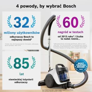 odkurzacz bezworkowy bosch serie 2 bgs05wh2h bosch
