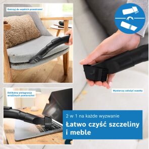 odkurzacz bezworkowy bosch serie 2 bgs05wh2h koncowki
