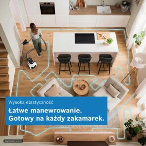 odkurzacz bezworkowy bosch serie 2 bgs05wh2h elastycznosc