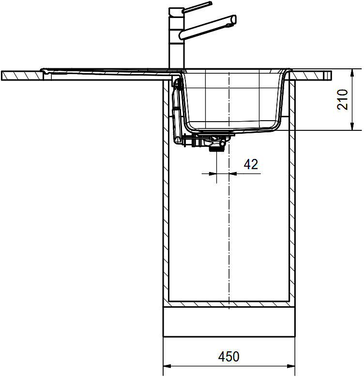 zlewozmywak granitowy franke antea azg 611 86 czarny mat rysunek techniczny 2