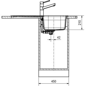 zlewozmywak granitowy franke antea azg 611 86 czarny mat rysunek techniczny 2