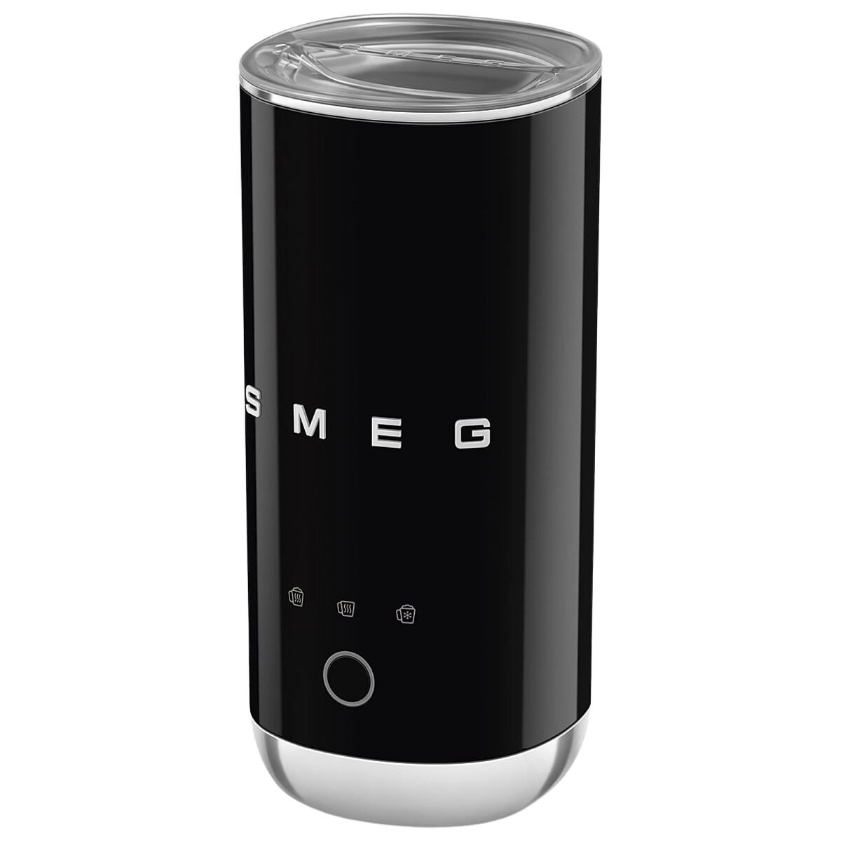 spieniacz do mleka smeg mff02bleu czarny perspektywa bok