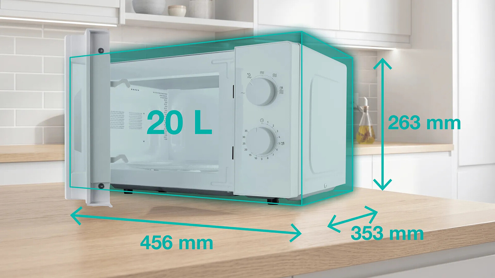 kuchenka mikrofalowa gorenje mo20e1w5 7