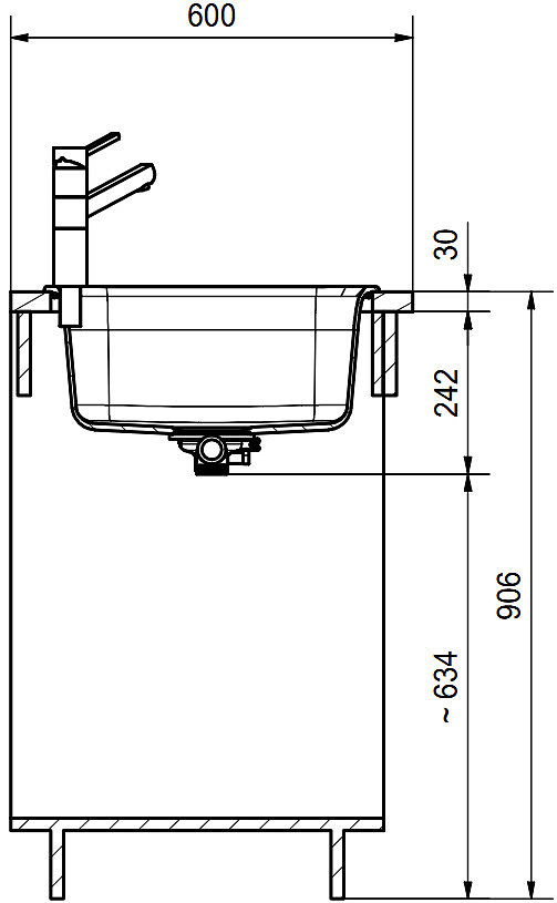 zlewozmywak granitowy franke antea azg 611 86 czarny mat rysunek techniczny 3