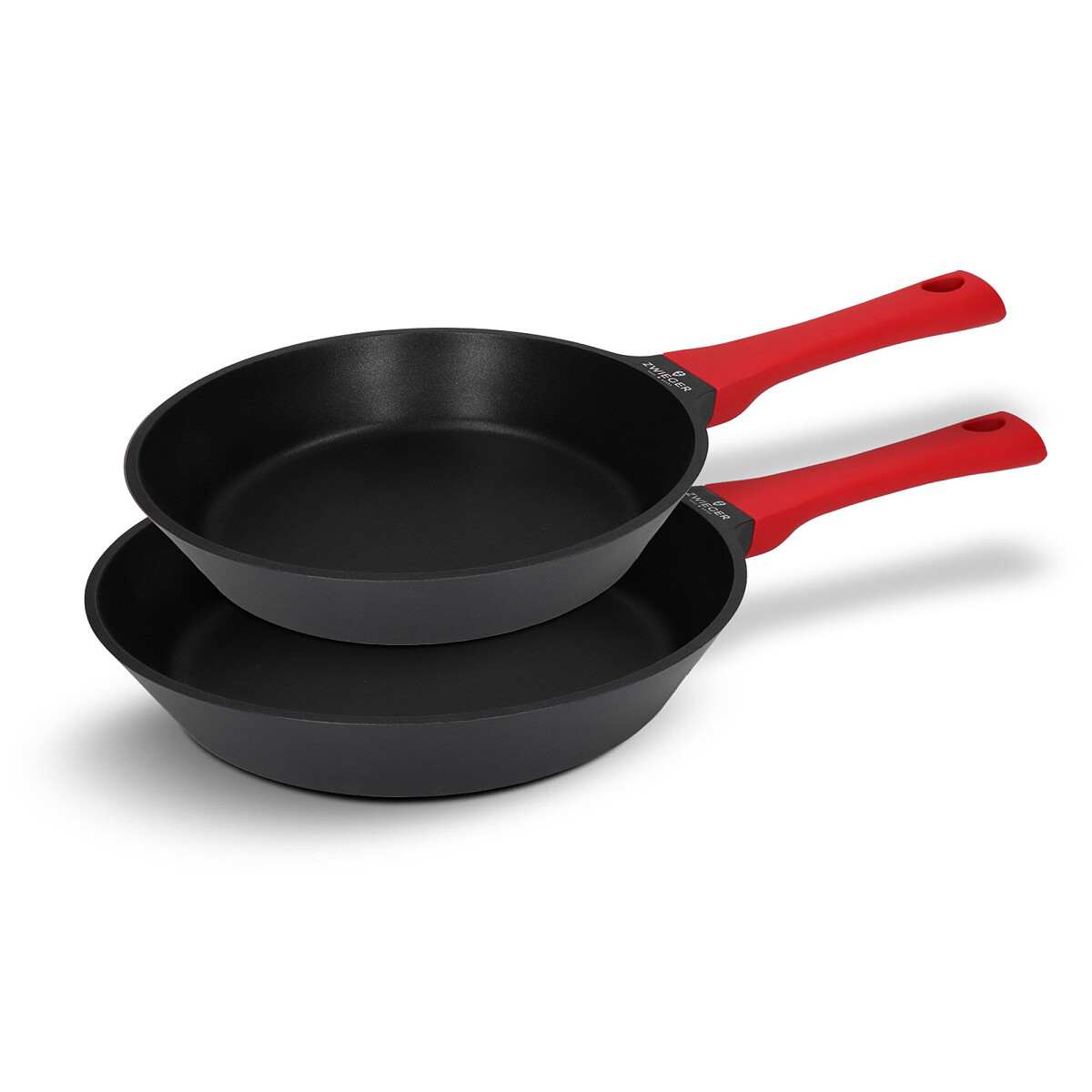 zestaw patelni zwieger obsidian 24 cm 28 cm jedna na drugiej