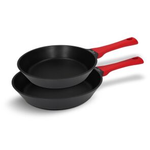 zestaw patelni zwieger obsidian 24 cm 28 cm jedna na drugiej
