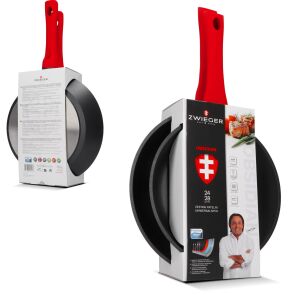 zestaw patelni zwieger obsidian 24 cm 28 cm opakowanie
