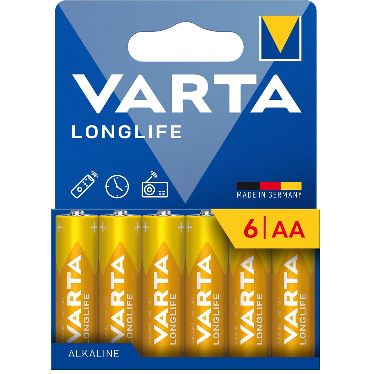 baterie varta longlife lr6 aa 6 szt opakowanie
