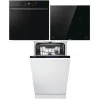 Zestaw AGD do zabudowy Gorenje Piekarnik elektryczny z funkcją pary BOS6737E05DBG + Płyta indukcyjna GI621FMC + Zmywarka Black Line GV520E11
