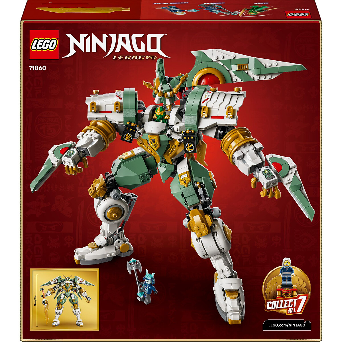 klocki lego ninjago tytanowy mech lloyda 15 rocznica 71860opakowanie tyl