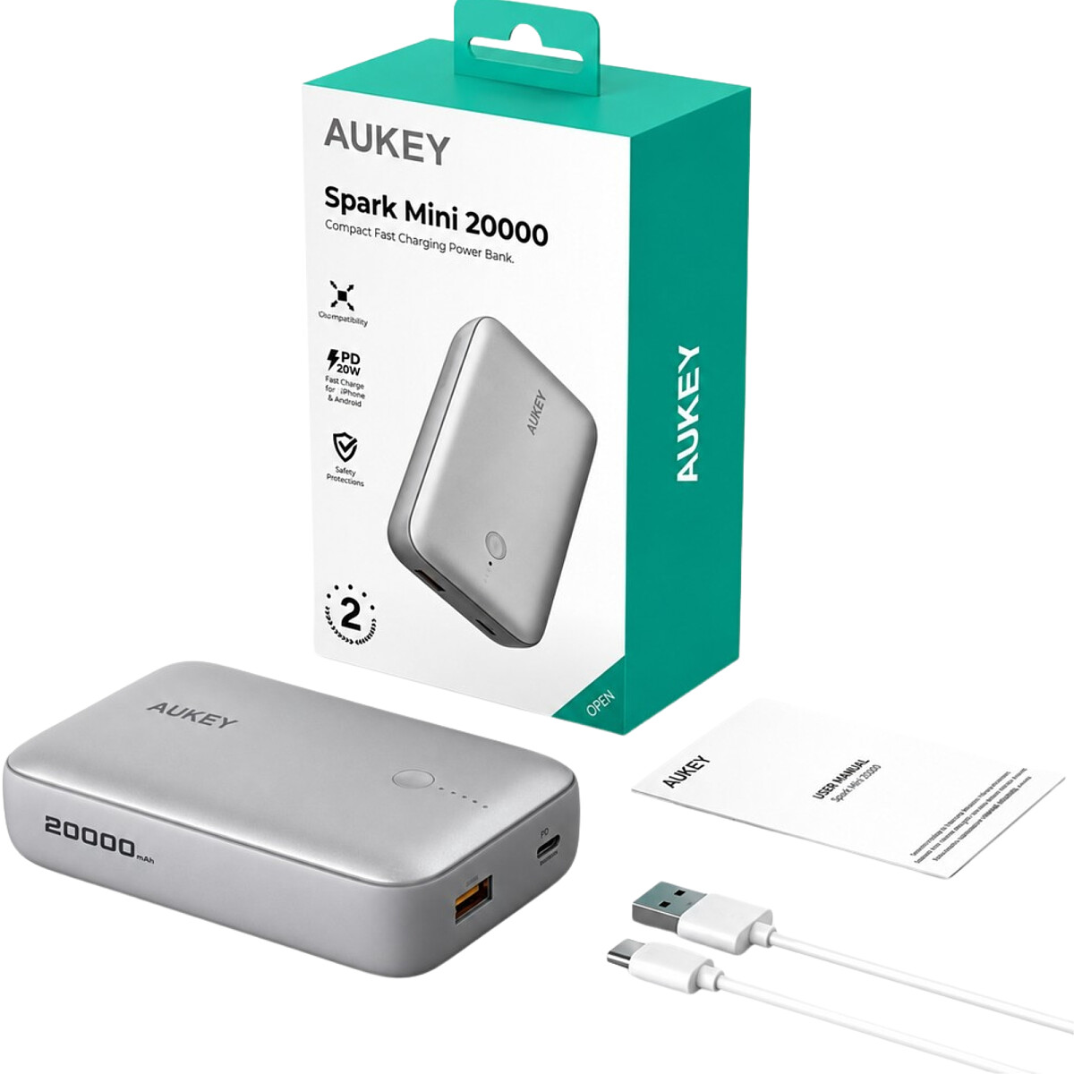 powerbank aukey pb y57 20000 mah bialy (5)