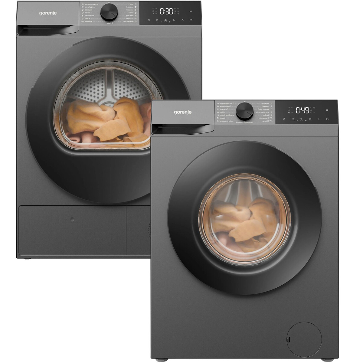zestaw agd gorenje pralka wg2p84a32g pl 8kg suszarka dg2p8cpg pl 8kg