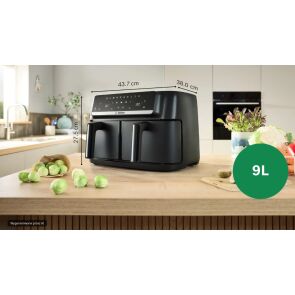 airfryer frytownica beztluszczowa bosch serie 4 double drawer mafd440b1 9l
