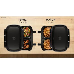 airfryer frytownica beztluszczowa bosch serie 4 double drawer mafd440b1 sync match