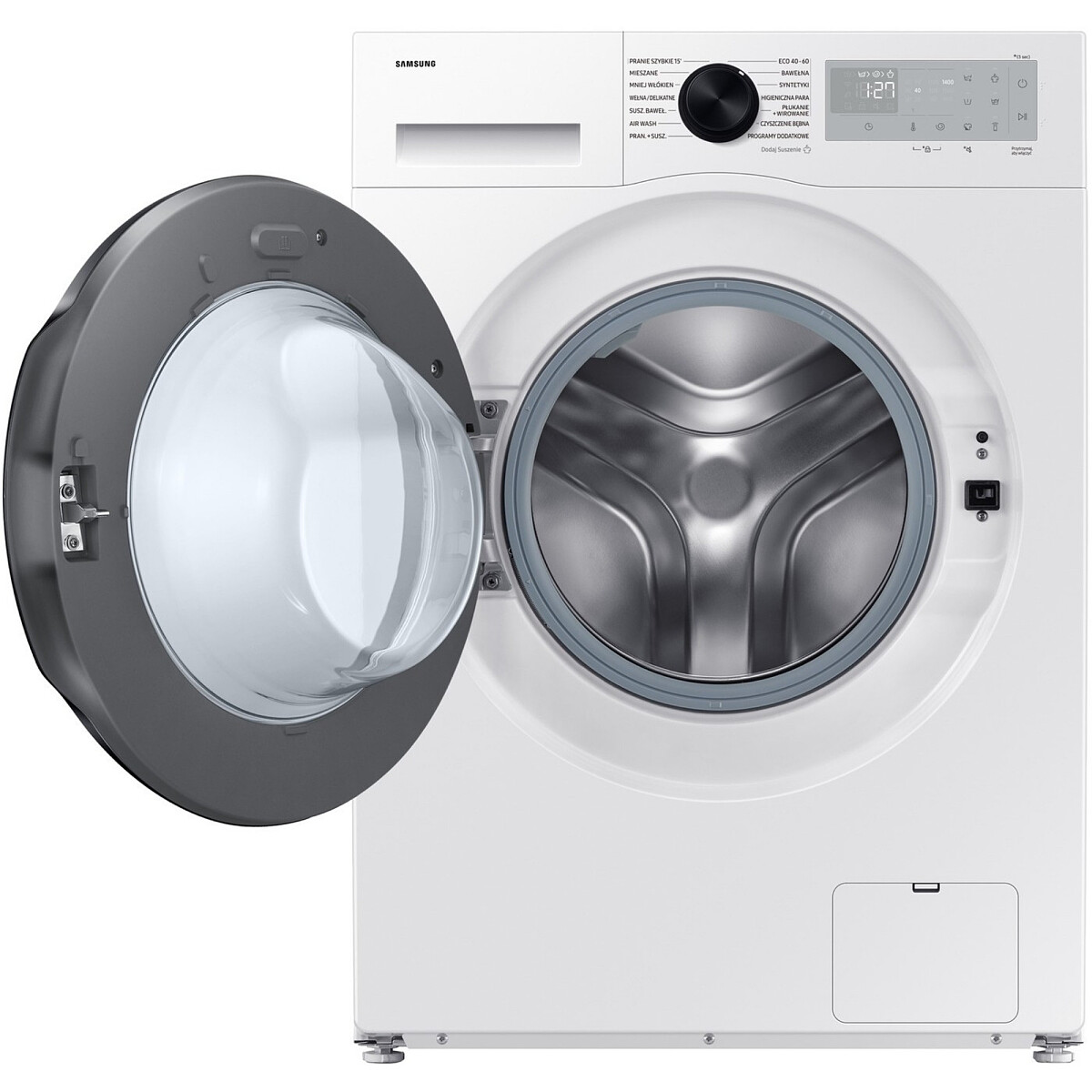 pralko suszarka samsung wd90dg5b15bheo otwarte drzwi
