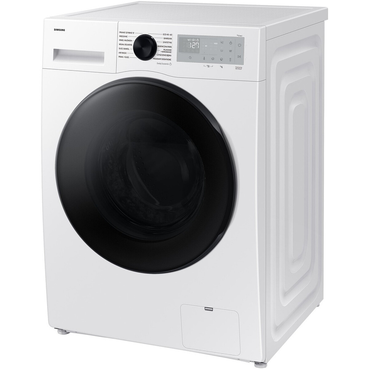 pralko suszarka samsung wd90dg5b15bheo od prawej