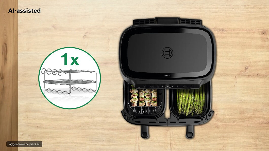 airfryer frytownica beztluszczowa bosch serie 4 double drawer mafd440b1 akcesorium