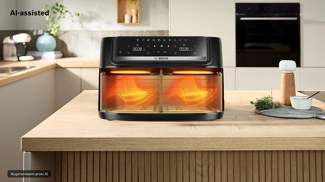 airfryer frytownica beztluszczowa bosch serie 4 double drawer mafd440b1 cieple powietrze