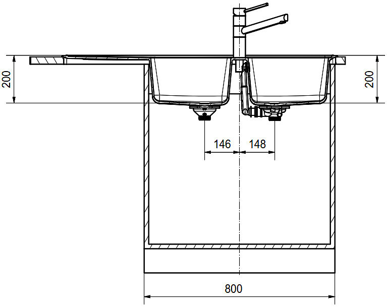 zlewozmywak granitowy franke basis bfg 621 116 rysunek techniczny 2