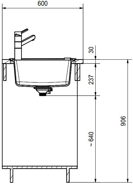 zlewozmywak granitowy franke basis bfg 621 116 rysunek techniczny 3