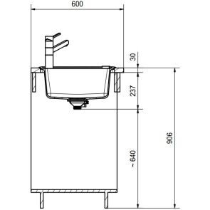 zlewozmywak granitowy franke basis bfg 621 116 rysunek techniczny 3