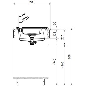 zlewozmywak granitowy franke basis bfg 651 78 rysunek techniczny 3