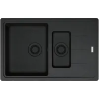 Zlewozmywak granitowy Franke Basis BFG 651-78 Onyx/czarny odpływ