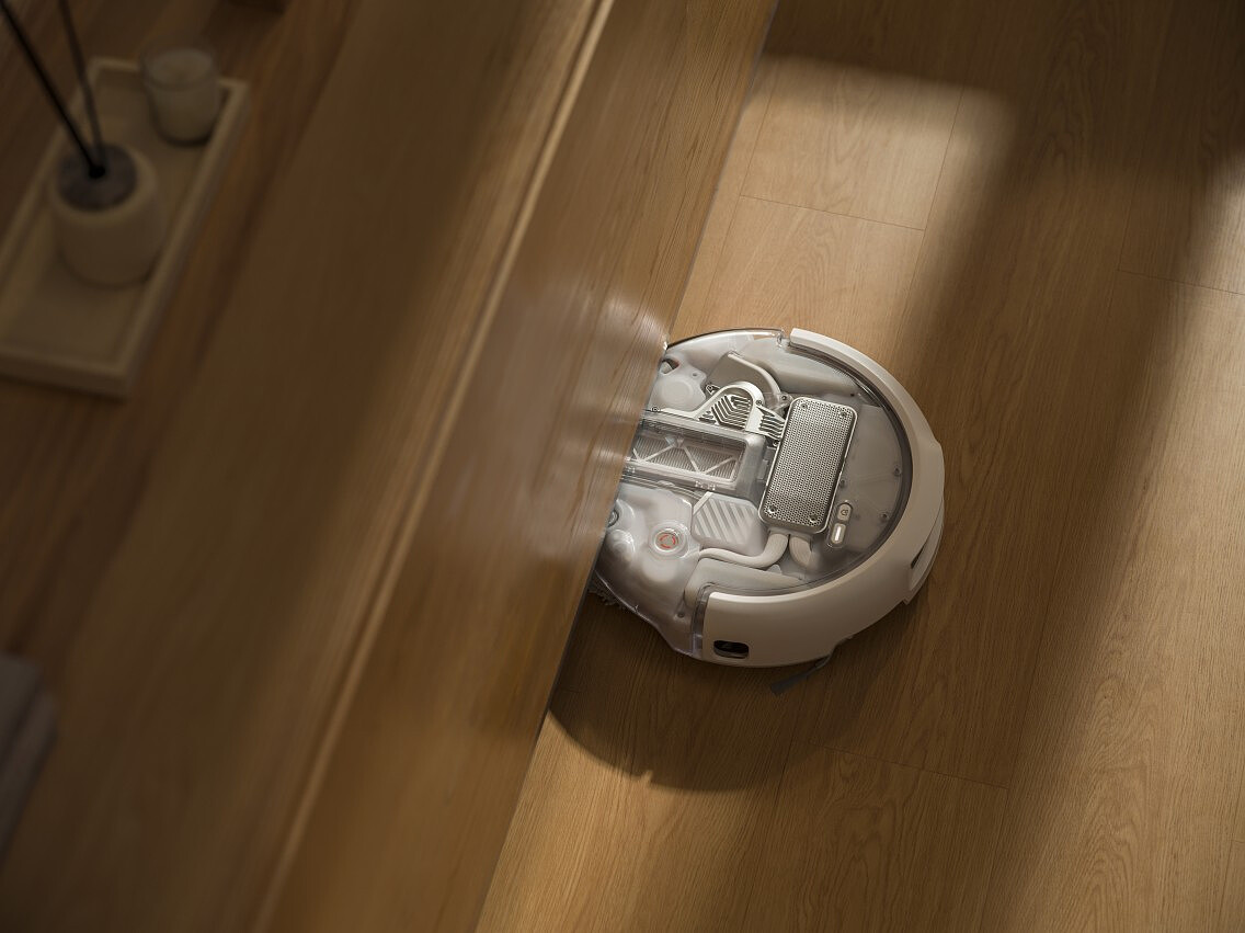 robot sprzatajacy dji romo a2 pod meblami