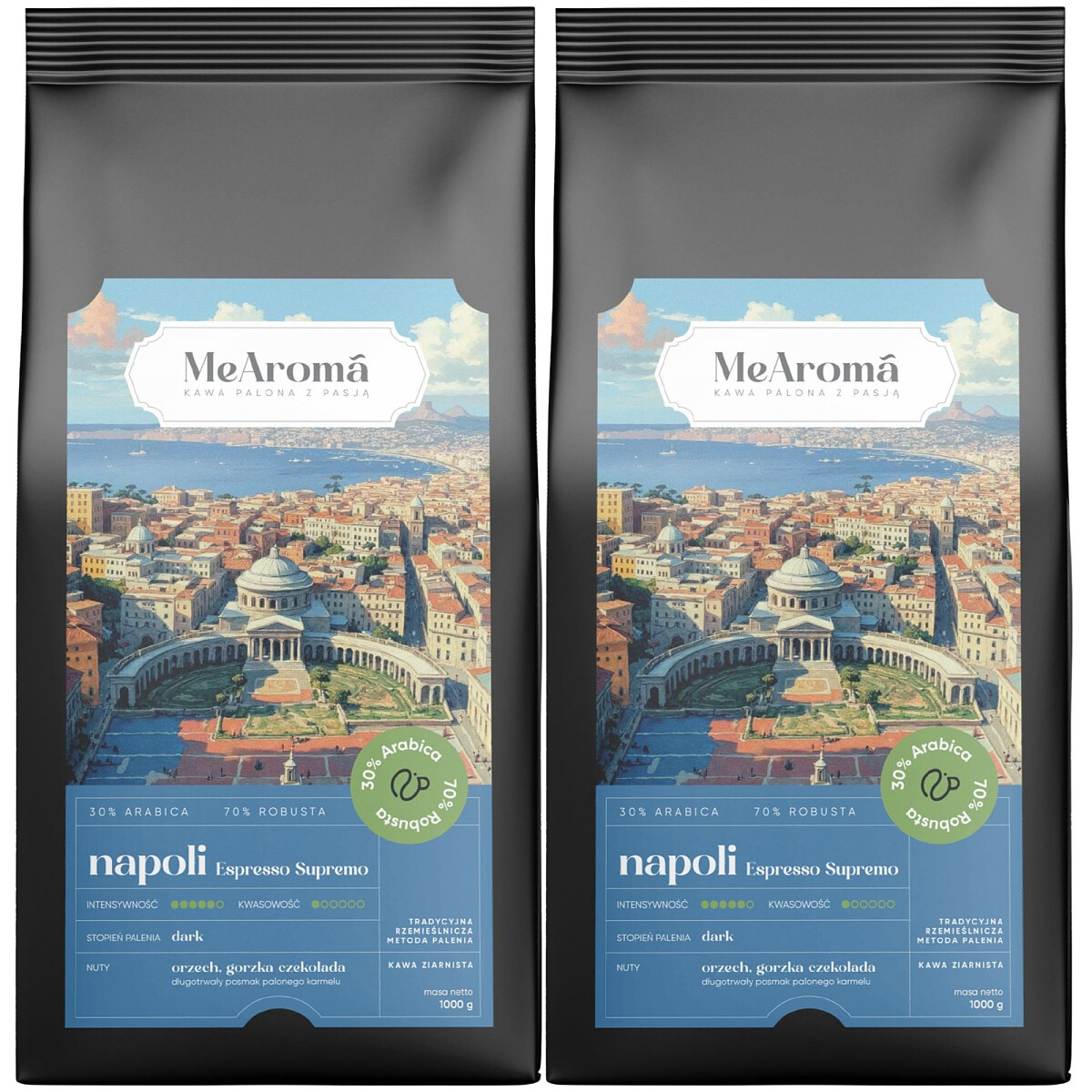 kawa ziarnista mearoma napoli espresso supremo front 2 szt