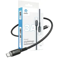 Kabel USB-C do USB-C Korgy CCBS20 20W PD60W 2m Czarny