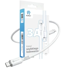 Kabel USB-C do USB-C Korgy CCWS20 20W PD60W 2m Biały