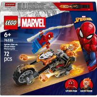 Klocki LEGO Marvel Spider-Man kontra Ghost Rider na motocyklu 76335