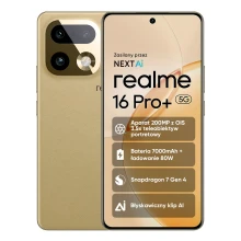 Smartfon realme 16 Pro+ 12/512GB 6,8” 144Hz 200Mpix 5G Master Gold