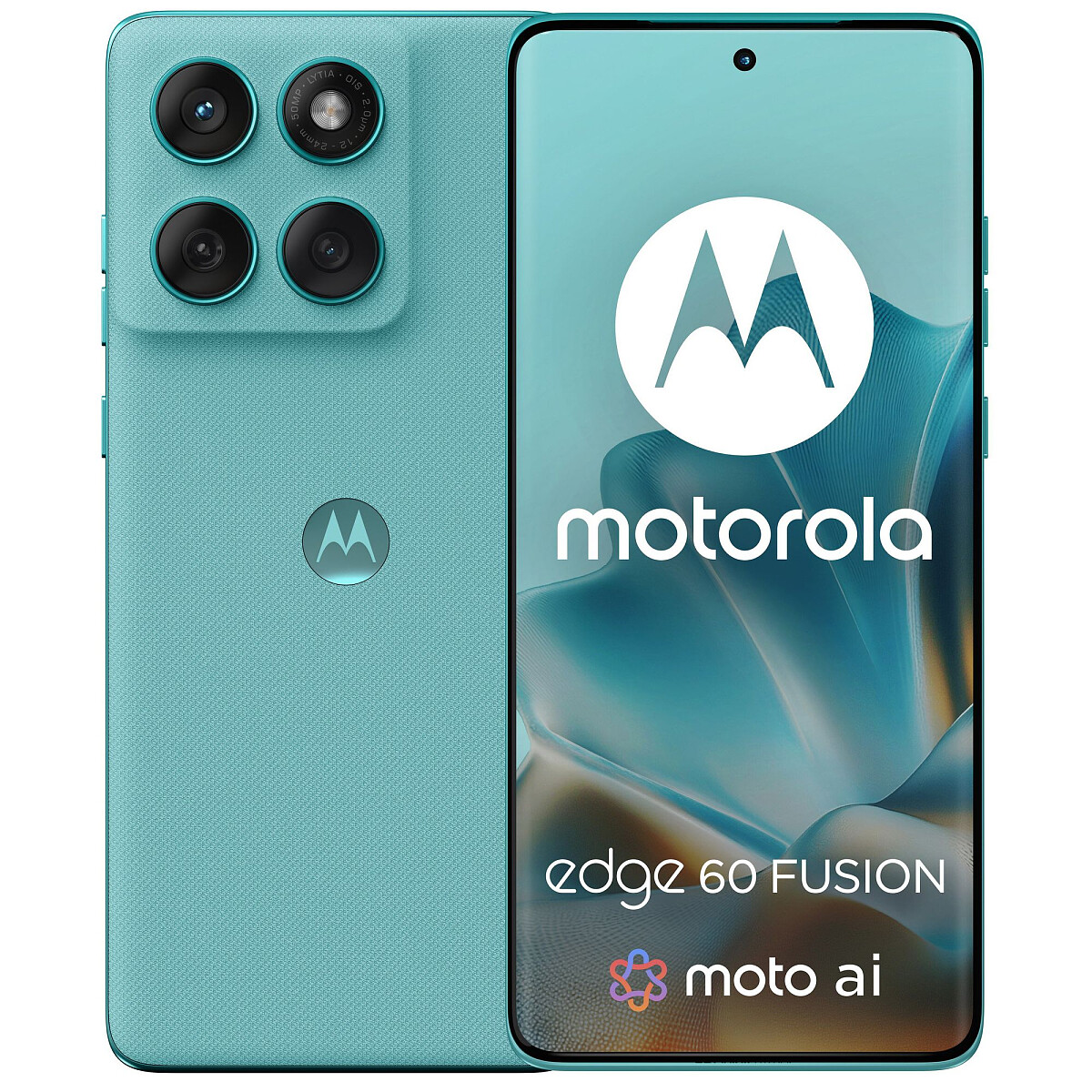 smartfon motorla edge 60 fusion turkusowy tyl przod