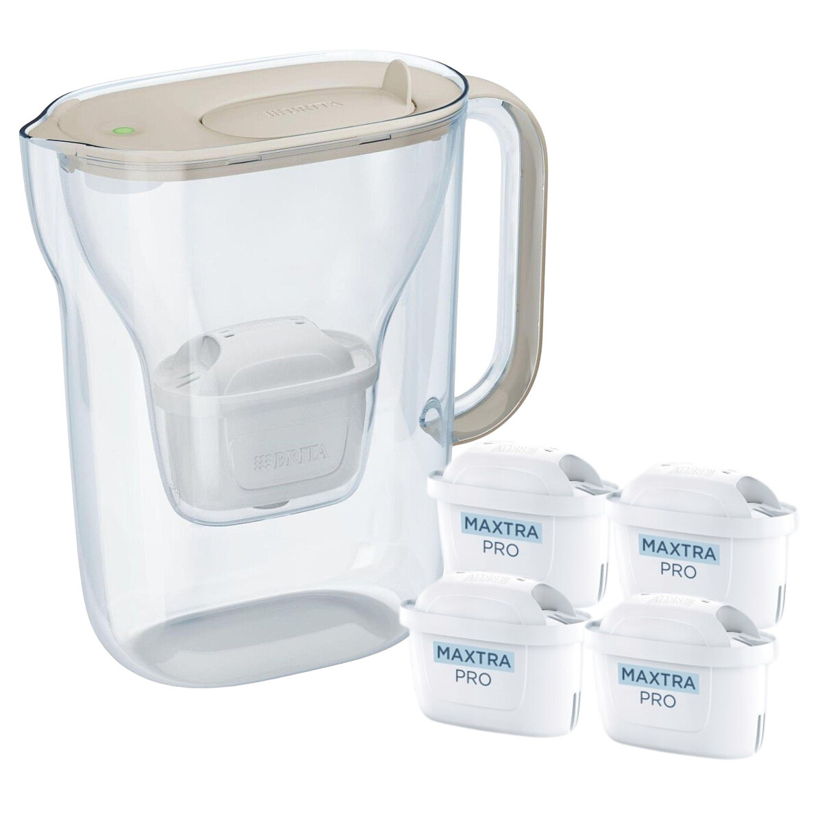 dzbanek filtrujacy brita style essential piaskowy 4 wklady maxtra pro pure performance glowne zdjecie 1