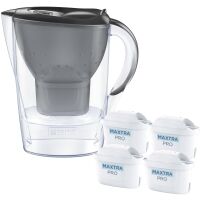 Dzbanek filtrujący Brita Marella Grafitowy + 4 wkłady Maxtra Pro Pure Performance