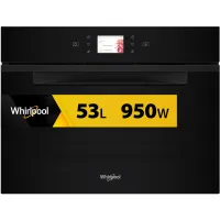 Piekarnik kompaktowy z funkcją mikrofali Whirlpool WCW11O7HTSB 950W Grill Steam Pizza CrispFry SousVide Termoobieg  Czyszczenie parowe 53L