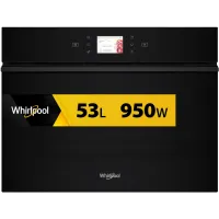 Piekarnik kompaktowy z funkcją mikrofali Whirlpool WCW9O7PHTSB 950W Crisp Grill Steam Pizza CrispFry SousVide Termoobieg  Czyszczenie parowe 53L