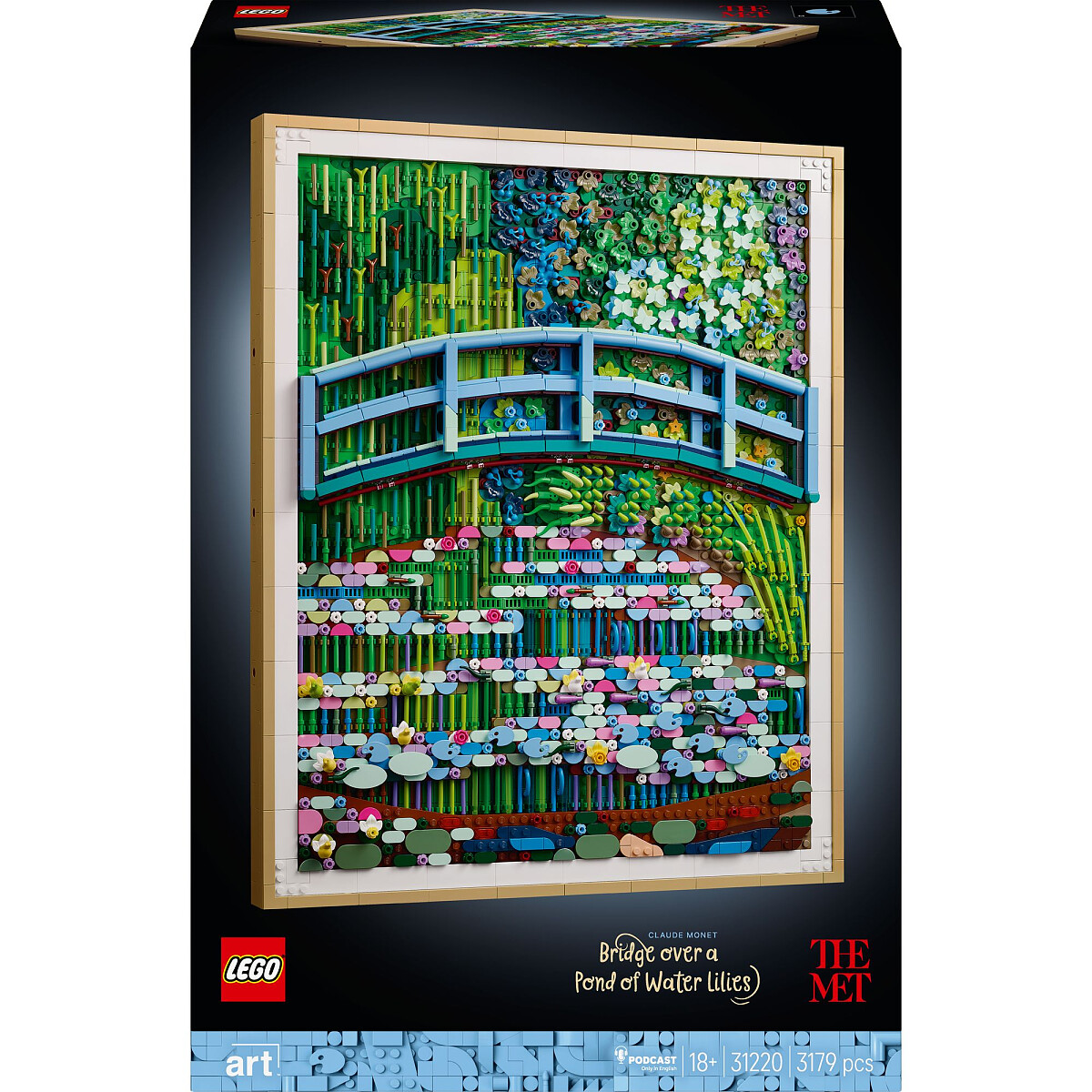 klocki lego art claude monet most nad stawem z liliami wodnymi 31220 opakowanie przod
