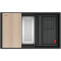 Zlewozmywak granitowy Franke Kanon KNG 160-46-21 Onyx/czarny odpływ