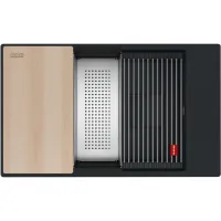 Zlewozmywak granitowy Franke Kanon KNG PRO 110-62 Czarny mat/czarny odpływ