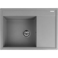 Zlewozmywak granitowy Pyramis Camea 68x50 1B1D L Szary beton