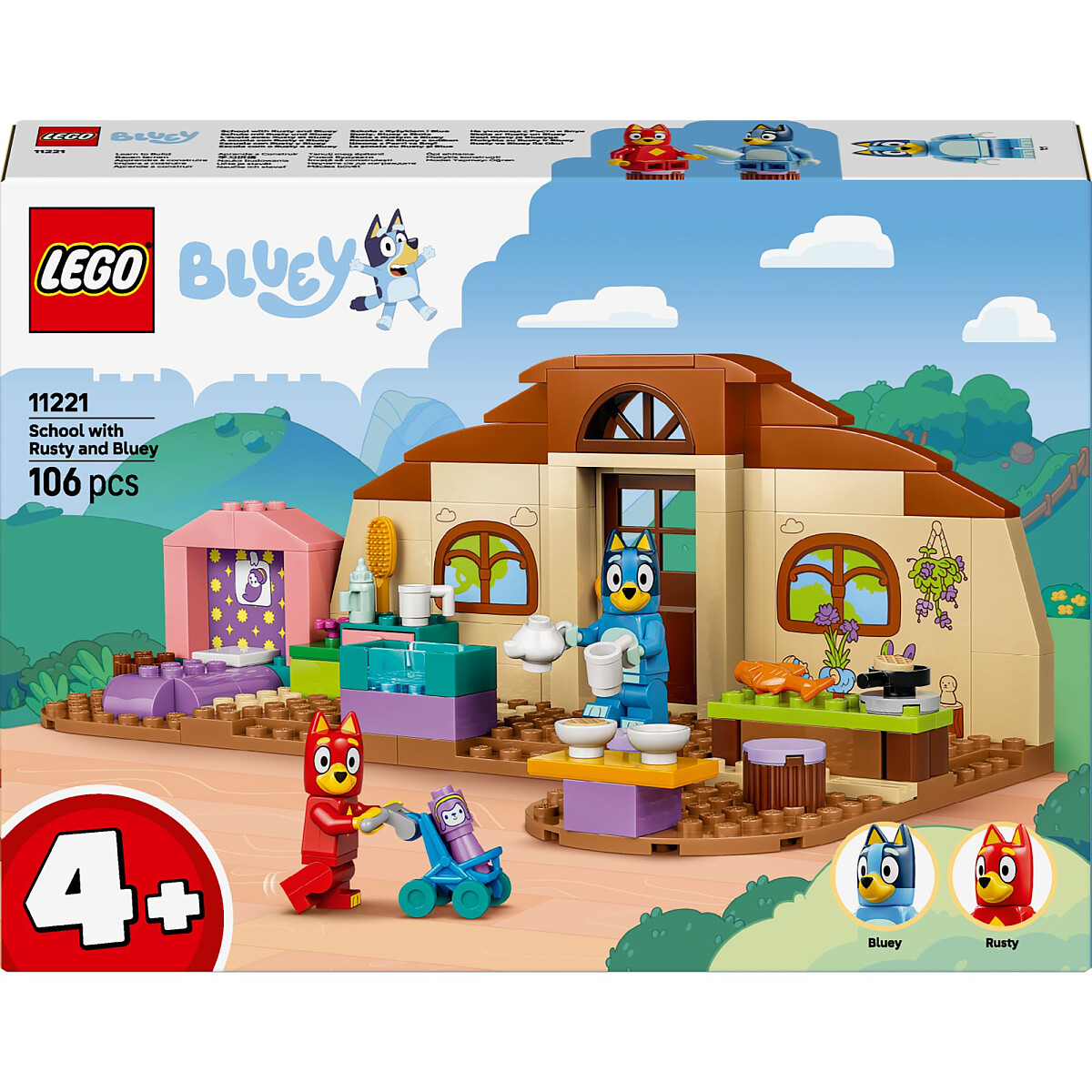 klocki lego bluey szkola z ryzykiem i blue 11221opakowanie porzod