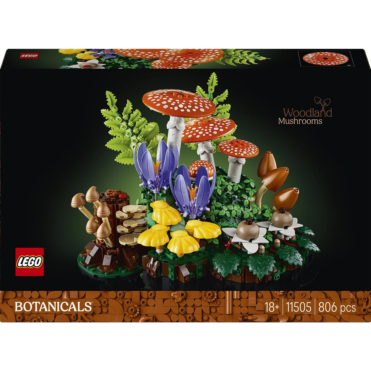 klocki lego botanicals grzyby lesne 11505opakowanie przod