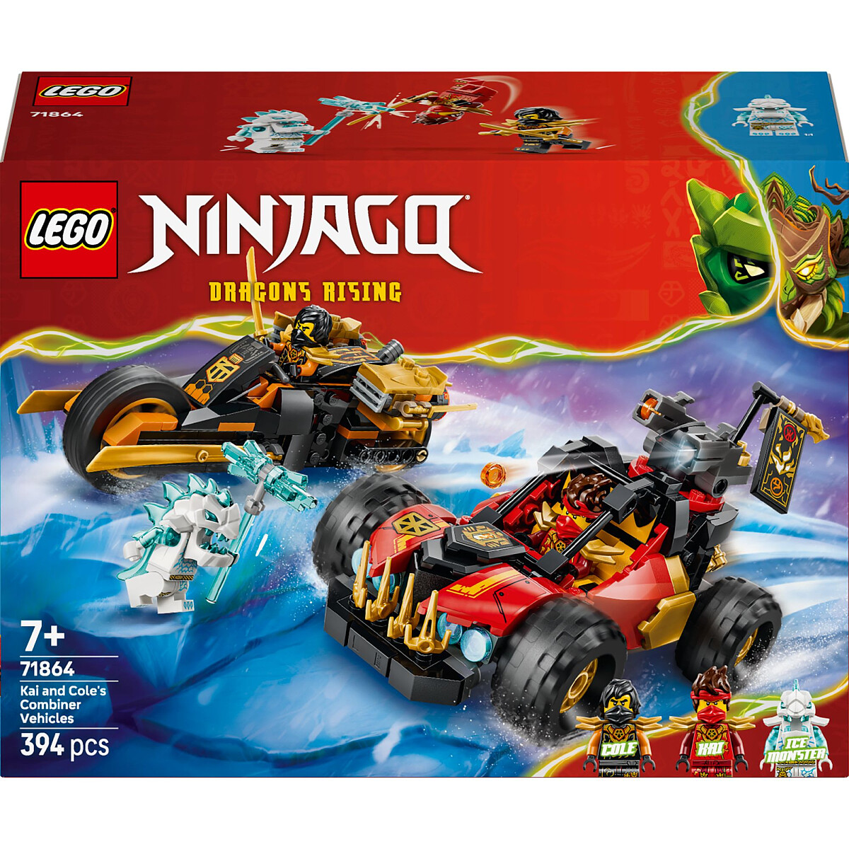 Klocki LEGO NINJAGO Wielofunkcyjne pojazdy Kaia i Cole’a 71864