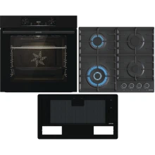 Zestaw AGD do zabudowy Gorenje Piekarnik elektryczny BOP6737E02BK + Płyta gazowa GW642AB + Okap wkład BHI681EB