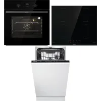 Zestaw AGD do zabudowy Gorenje Piekarnik elektryczny BO6635E01BG + Płyta indukcyjna GI6401BCE + Zmywarka GV520E11
