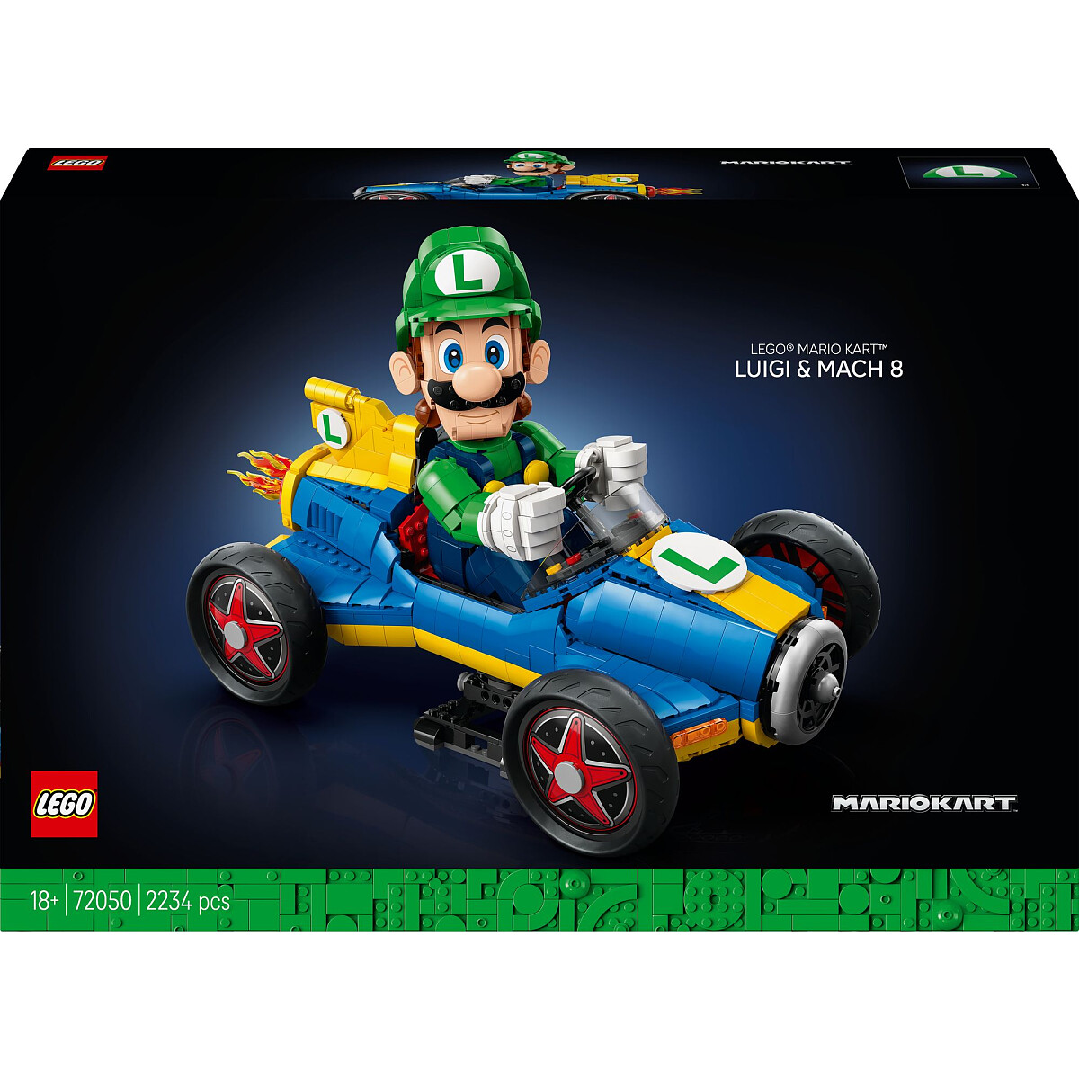 klocki lego super mario kart luigi i mach 8 72050 opakowanie przod