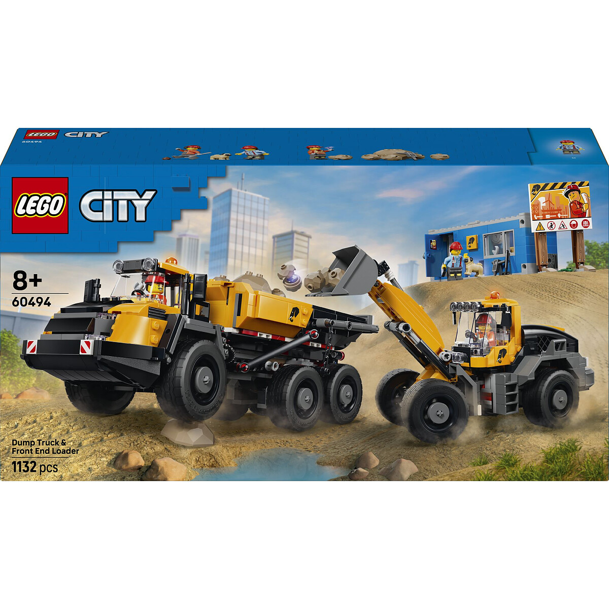 klocki lego city wywrotka i ladowarka czolowa 60494 opakowanie przod