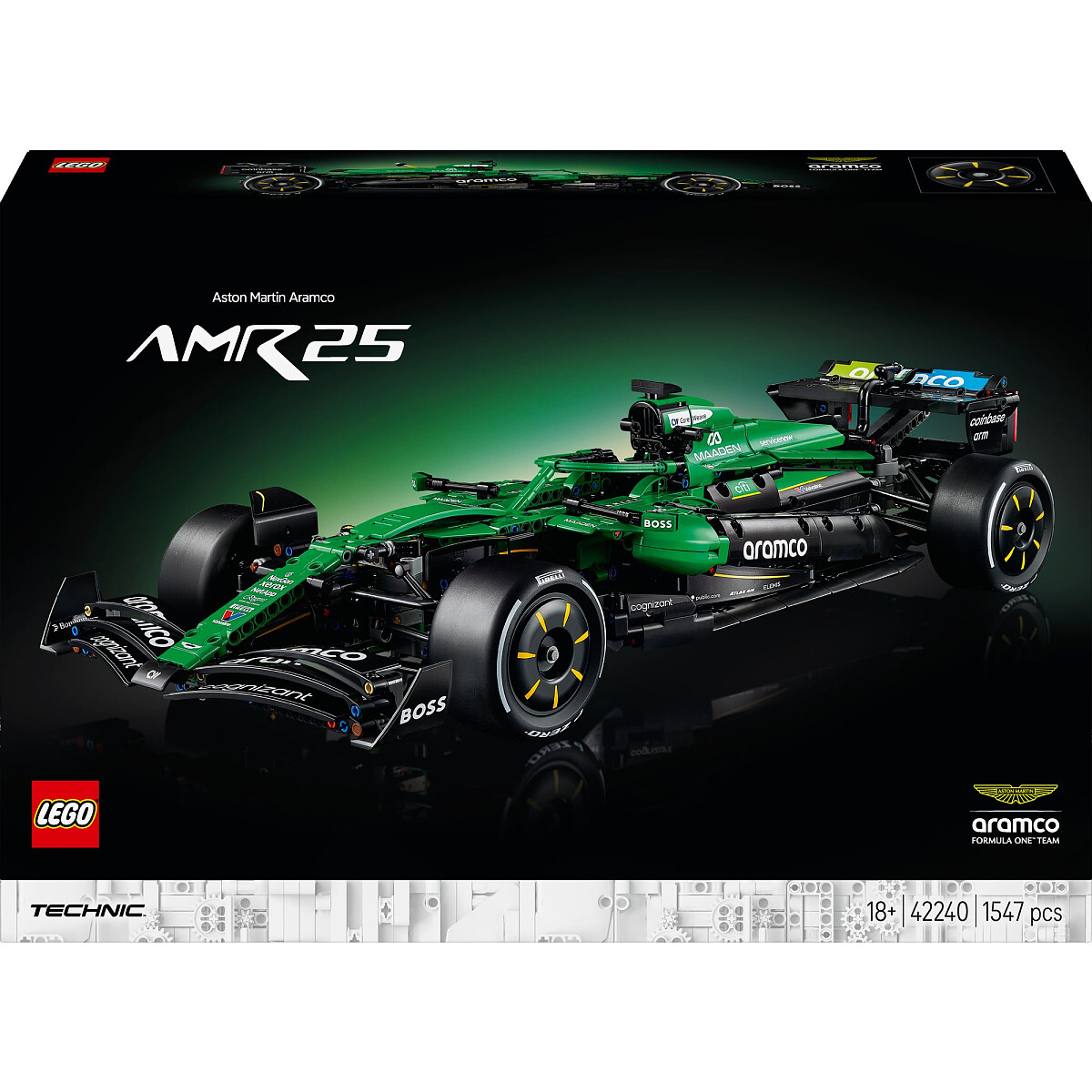 klocki lego technic bolid f1 aston martin amr25 42240 opakownaie przod